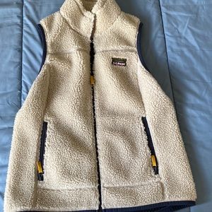 LL Bean Womens Mountain Pile Fleece Vest